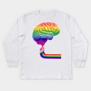 Inside the Mind of Art Right Brain Kids Long Sleeve T-Shirt